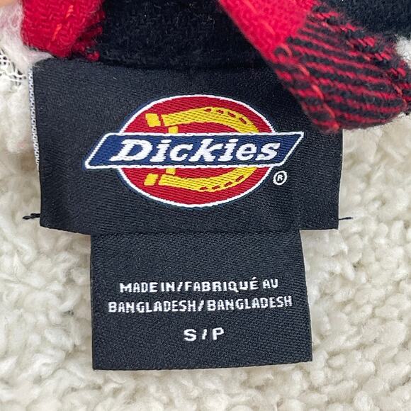 Dickies Flannel Chore Coat Sz S New $80 Red Plaid Fleece-Lined Jacket Shacket - Picture 7 of 12